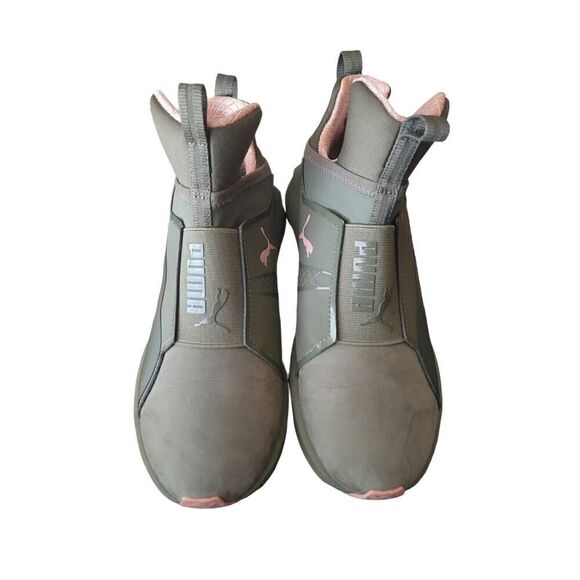 PUMA Fierce NBK Naturals Hunter Green Cameo Brown Pink Kylie Jenner Women SZ 7 - Picture 2 of 8